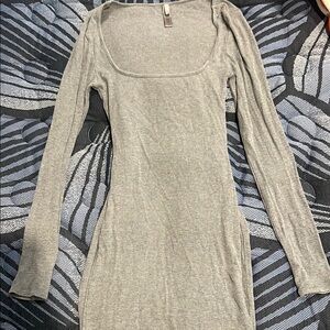 Skims Soft Lounge Dress in Heather Grey in M